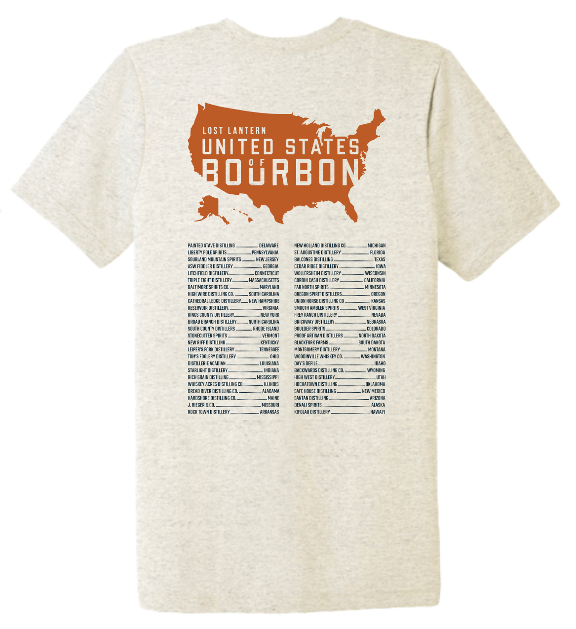 United States of Bourbon Short Sleeve T-shirt